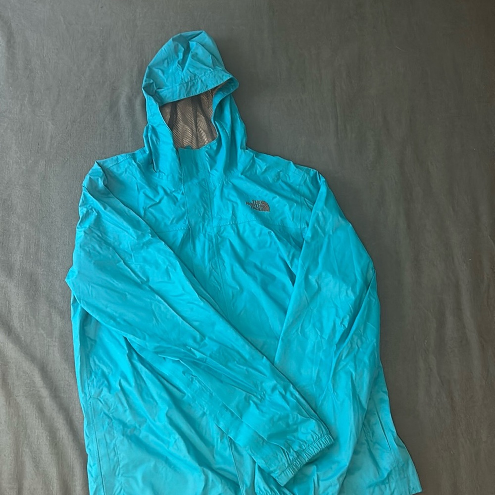 Kids Northface Teal rain jacket